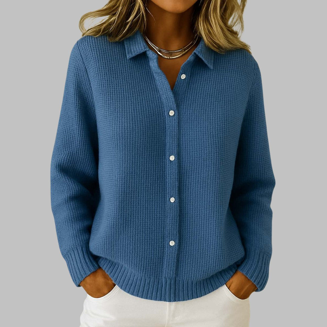 Elaine | Classic Knit Button Cardigan