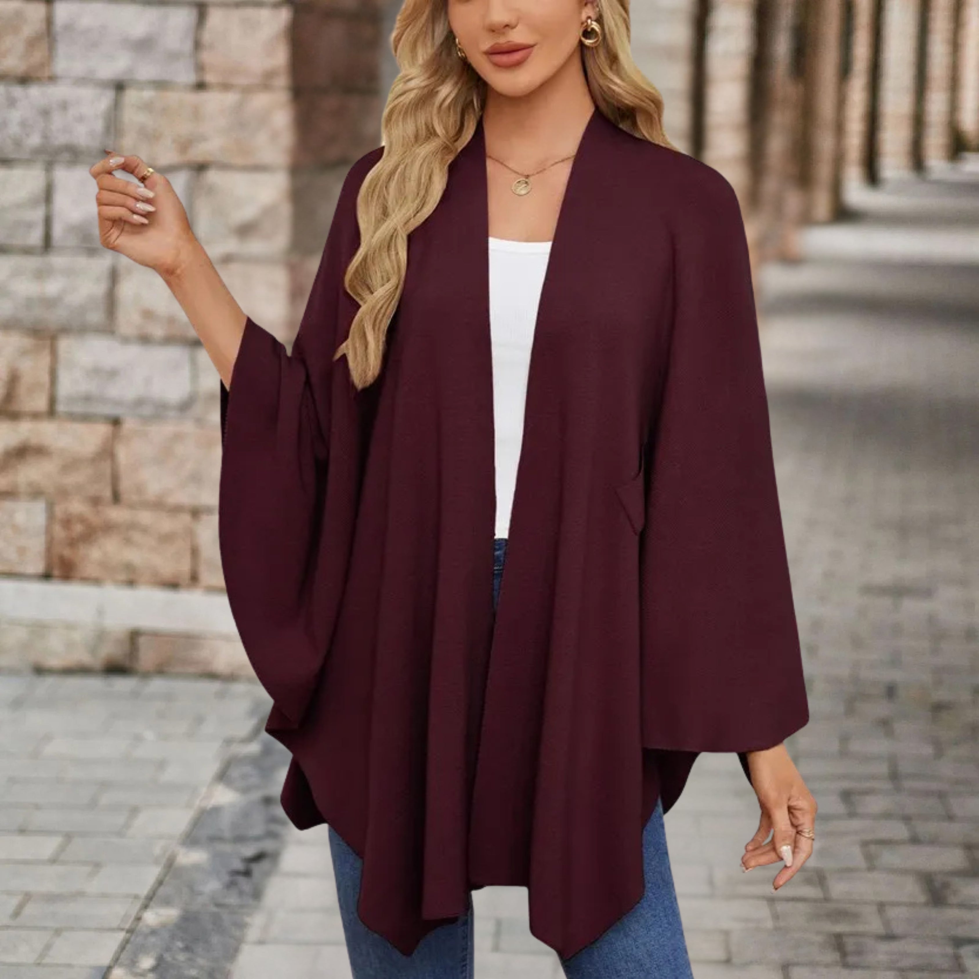 Silei | Elegant Poncho Sweater