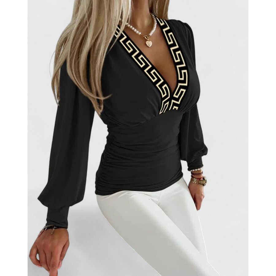 Loravine | Elegant V-Neck Top